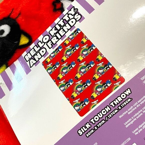 Hello Kitty And Friends Rainbow Silk Touch Pink Throw Blanket 50" x 70" New (a) - Picture 6 of 8